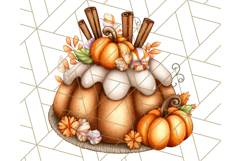 Fall Cake Clipart PNG, Autumn Cakes With Pumpkins Product Image 4