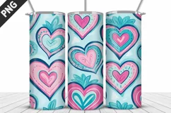 Lovely Hearts Tumbler Design | Valentine's Day Tumbler Wrap Product Image 5