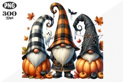 Halloween Gnomes Sublimation - Clipart PNG Design Product Image 1