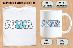 Polka Dots Alphabet Letters &amp; Numbers Clipart PNG 300DPI Product Image 6