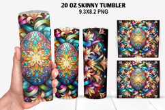 Skinny Tumbler 20oz Wrap Design, Easter Tumbler PNG Design Product Image 1
