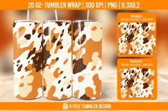 Cowhide Tumbler Wrap Designs, Sublimation Wrap Product Image 1