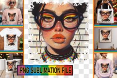 Portrait Paradise: Striped Pattern Sublimation PNG Product Image 1