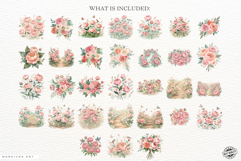 Siren Summer Peony Meadow Clipart Product Image 4
