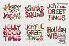 Christmas Clipart Quotes BUNDLE 79 PNG festive Holiday Product Image 9