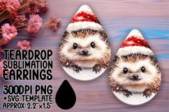 Chic Teardrop Sublimation Design for Earrings , Christmas Wa Product Image 1