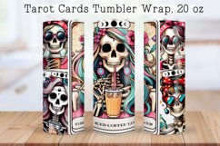 Skeleton tarot cards Tumbler wraps BUNDLE PNG, 20 oz. Product Image 19