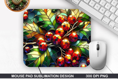 Flowers Mouse Pad Sublimation,Christmas Mouse Pad PNG Design Product Image 1