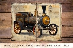 Printable Junk Journal Pages steampunk train 3 Product Image 1