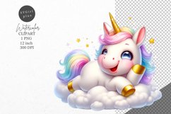 Unicorn clipart, Fantasy clipart, Nursery clipart Product Image 1