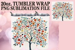 Radiant Floral Tree Tumbler Wrap: 20oz Sublimation Product Image 1