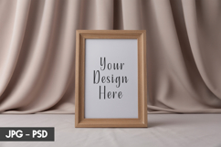 Draped Fabric Frame Mockup PSD Product Image 1
