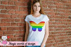Beautiful Butterfly Motif Design With LGBT Gay Pride svg Product Image 4