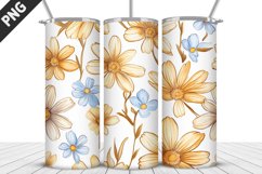 Flowers Tumbler Wrap | Sublimation Design | Tumbler PNG Product Image 1