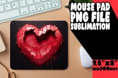 Romantic Elegance 3D Heart Glitter Mouse Mat Design Product Image 1