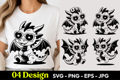 Sleeping Dragon SVG PNG Product Image 1