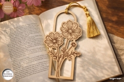 Cosmos Flower Bookmark Laser Cut | Book Lover | SVG Product Image 2