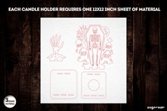 Halloween Skeleton Candle Holder SVG | Laser Cut | SVG Product Image 3