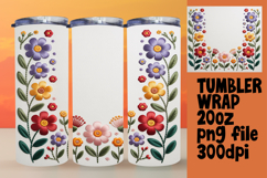 20oz Sublimation Gift Template , Flowers Product Image 1