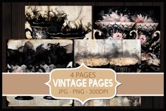 4 Vintage Floral Digital Papers I Junk Journal Pages Product Image 1