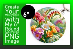 Unique Circle PNG Car Coaster Design , Flower Product Image 1
