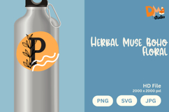Herbal Muse Boho Floral Monogram Product Image 1
