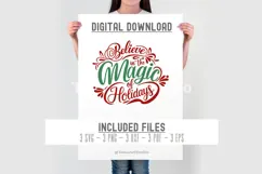 Believe in the Magic of Holidays SVG Christmas Design Product Image 8