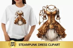 steampunk dress Clipart, steampunk dress png Product Image 1