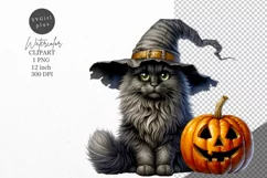 Halloween clipart, Cat clipart, Autumn clipart Product Image 1