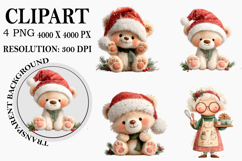 Whimsical Christmas clipart Watercolor PNG Product Image 1