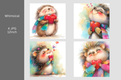 Hedgehog JPG, Whimsical JPG, JPG, Junk journal, Product Image 1