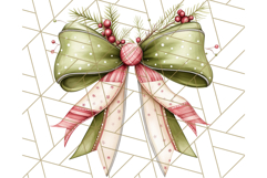 Muted Cozy Christmas Bows PNG Clipart, Winter Holiday Png Product Image 4