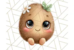 Fruit Doodles Clipart, Cute Cartoon Fruit PNG, Kawaii Food Product Image 4