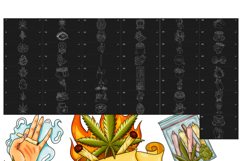 50 Cannabis Tattoo Stamp Brushes for Procreate Product Image 6