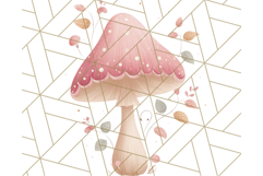 Dreamy Patterned Mushroom Clipart PNG, Forest Elements Png Product Image 4