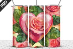Rose Tumbler Sublimation | Valentine&#039;s Day Tumbler Wrap Product Image 5