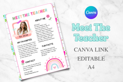 Editable Canva Meet the Teacher Flyer | Cute School Template Product Image 1