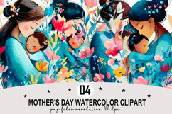 Whimsical Mother's Day Clipart png Watercolor png Product Image 1