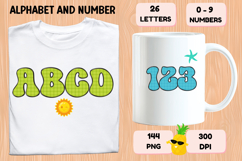 Summer Alphabet &amp; Numbers PNG Clipart Doodle Letters 300 DPI Product Image 6