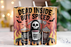Dead Inside But Spiced Tumbler Wrap | Sublimation | Tumblers Product Image 1