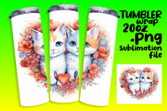 GRACEFUL 20oz Tumbler Wrap for DIY , Cute Cat Product Image 1