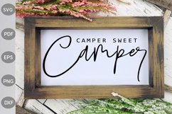 Camper Sweet Camper SVG, Camping SVG Design Product Image 1