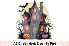 Halloween Haunted House Clipart Sublimation PNG | Halloween Product Image 1