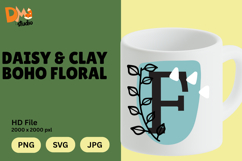 Daisy &amp; Clay Boho Floral Monogram Product Image 1