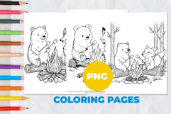 Bear and fox on a hike Coloring Pages | Coloring book Product Image 1