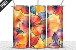 Flowers Tumbler Wrap | Sublimation Design | Tumble PNG Product Image 5