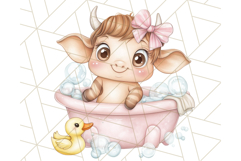 Safari Animal Babies in Bubble Baths, Cute Jungle Animal PNG Product Image 4