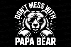 Papa Bear svg | Father&#039;s day Svg | Svg Files Product Image 1