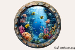 Under the Sea Window Clipart PNG Product Image 1