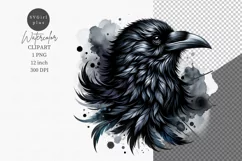 Halloween clipart, Raven clipart, Gothic clipart Product Image 1